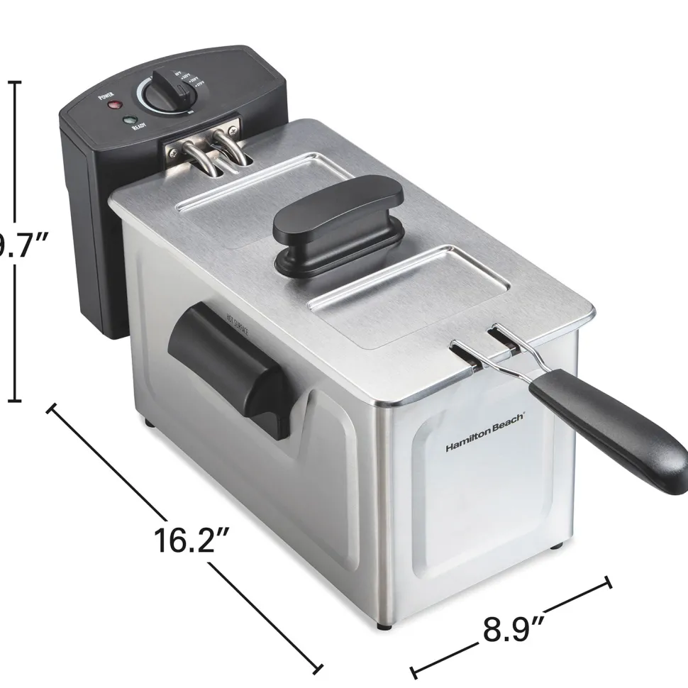 Deep Fryer, 2.8 Liters/12 Cup Food Capacity, Black