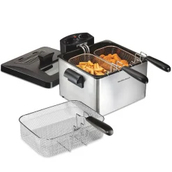 Deep Fryer, 4.5 Liters/19 Cup Oil Capacity Professional-Style with 3 Baskets