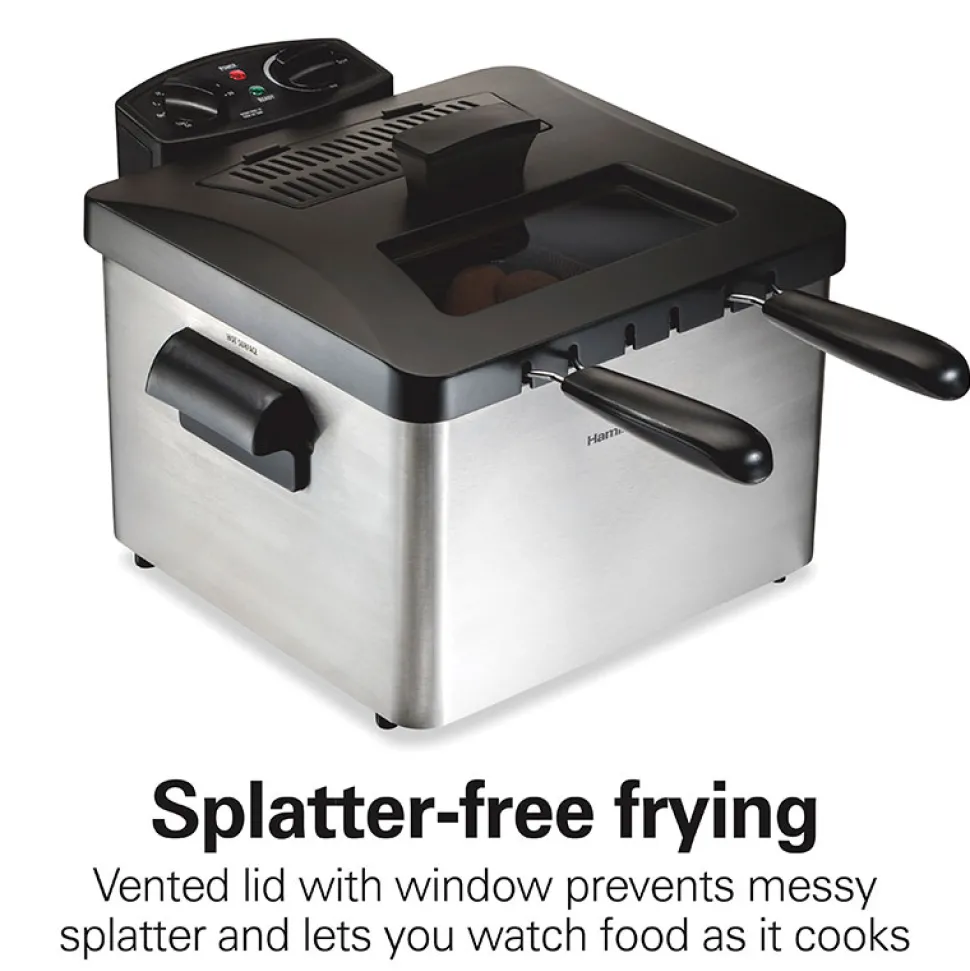 Deep Fryer, 4.5 Liters/19 Cup Oil Capacity Professional-Style with 3 Baskets