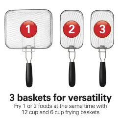 Deep Fryer, 4.5 Liters/19 Cup Oil Capacity Professional-Style with 3 Baskets