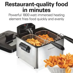 Deep Fryer, 4.5 Liters/19 Cup Oil Capacity Professional-Style with 3 Baskets