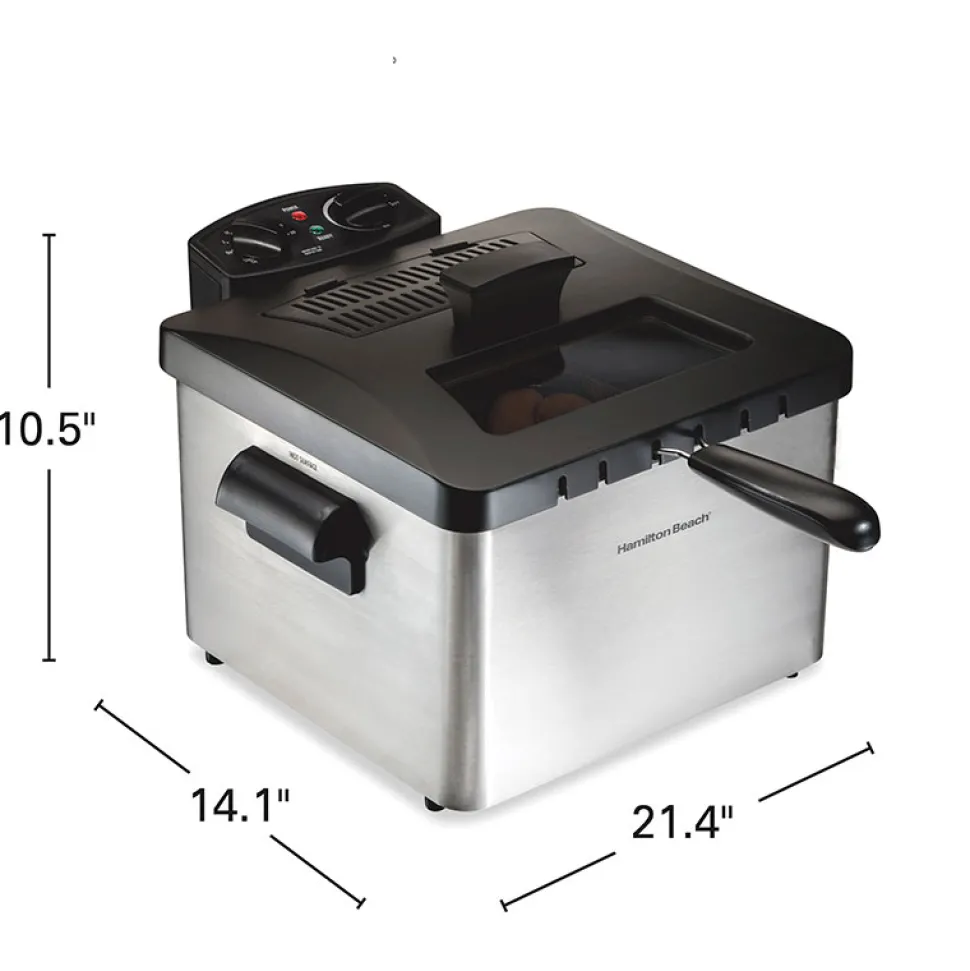 Deep Fryer, 4.5 Liters/19 Cup Oil Capacity Professional-Style with 3 Baskets