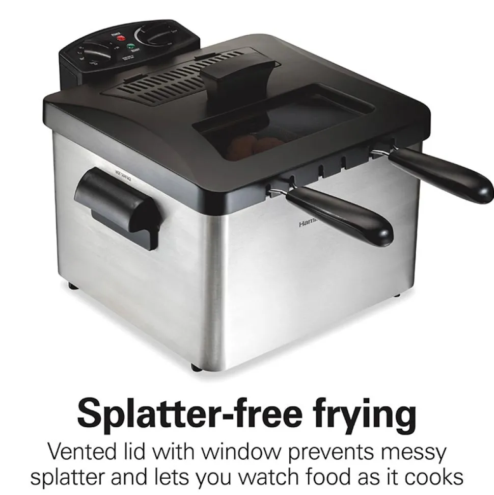 Deep Fryer, 4.5 Liters/19 Cup Oil Capacity Professional-Style with 2 Baskets