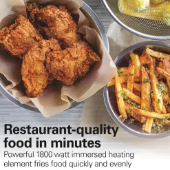 Deep Fryer, 4.5 Liters/19 Cup Oil Capacity Professional-Style with 2 Baskets