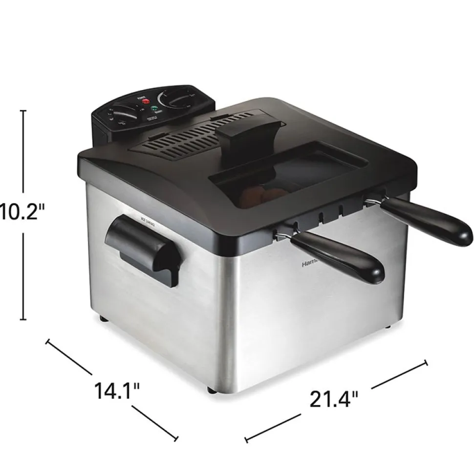 Deep Fryer, 4.5 Liters/19 Cup Oil Capacity Professional-Style with 2 Baskets