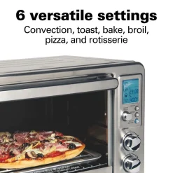 Digital & Convection Toaster Oven with Rotisserie, Stainless Steel