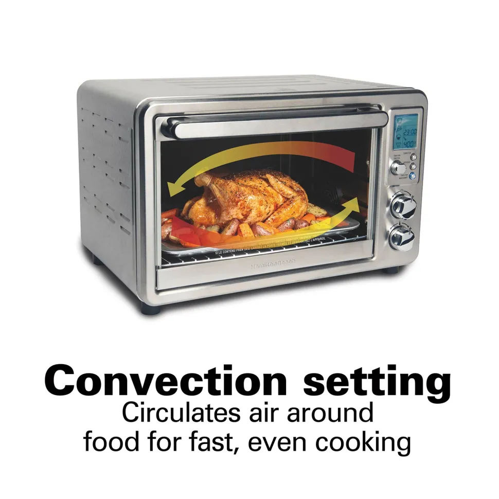 Digital & Convection Toaster Oven with Rotisserie, Stainless Steel