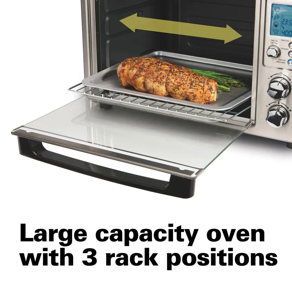 Digital & Convection Toaster Oven with Rotisserie, Stainless Steel