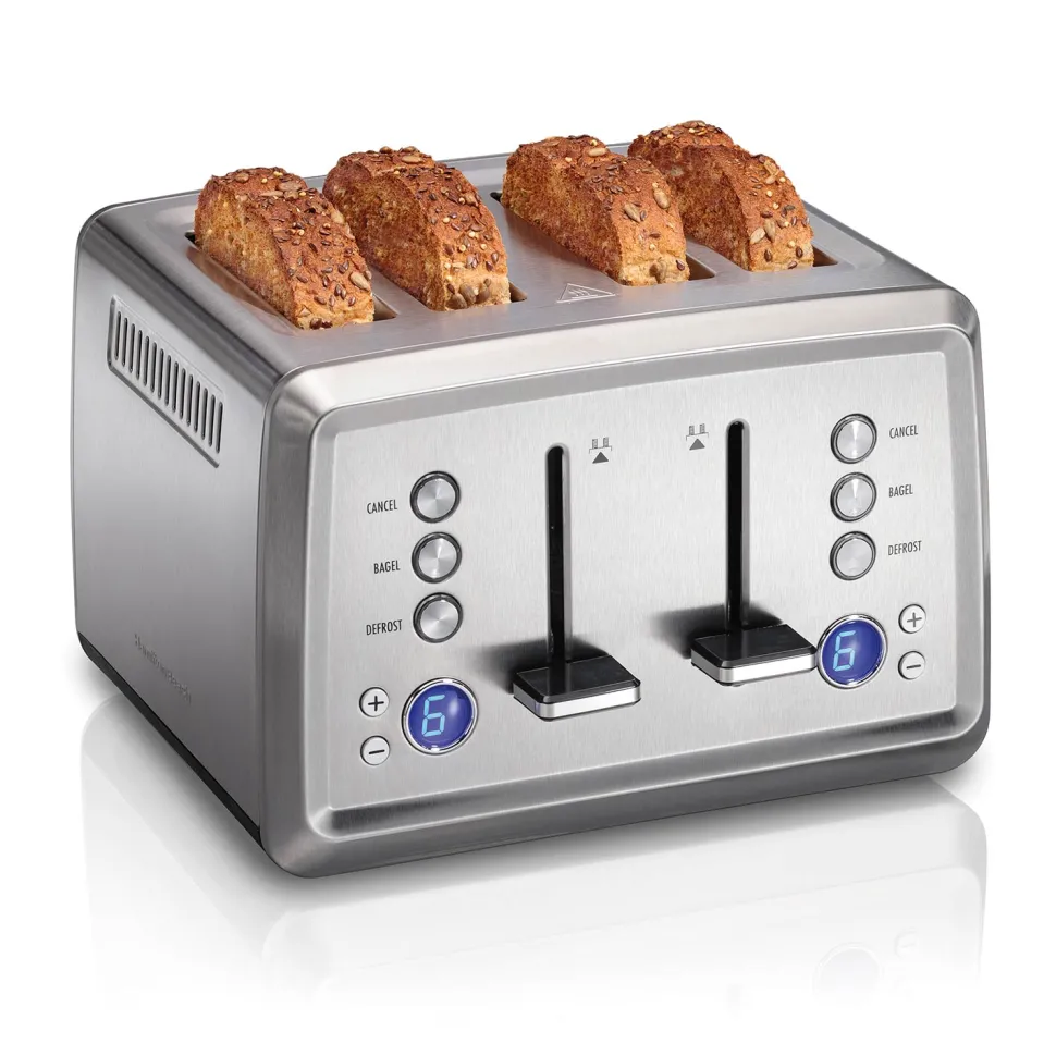 Digital 4 Slice Toaster, Stainless Steel