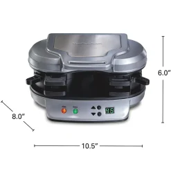 Dual Breakfast Sandwich Maker, Silver