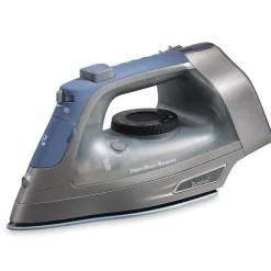 Durathon® Electronic Retractable Cord Iron with 3-Way Auto Shutoff, Silver