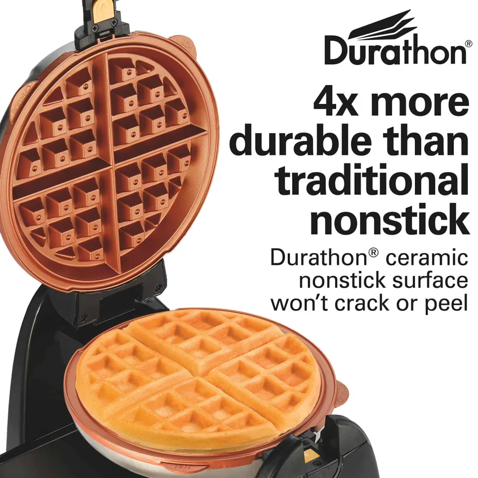 Durathon Removable-Grid Belgian Waffle Maker
