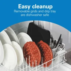 Durathon Removable-Grid Belgian Waffle Maker