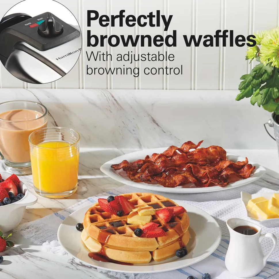 Durathon Removable-Grid Belgian Waffle Maker
