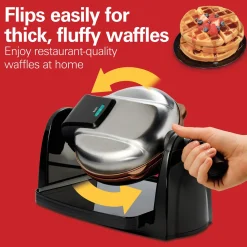 Durathon® Removable-Grid Belgian Waffle Maker