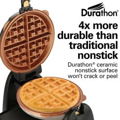 Durathon® Removable-Grid Belgian Waffle Maker