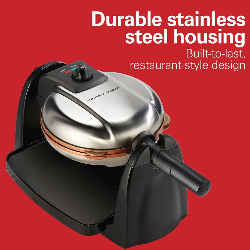 Durathon® Removable-Grid Belgian Waffle Maker