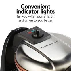 Durathon® Removable-Grid Belgian Waffle Maker