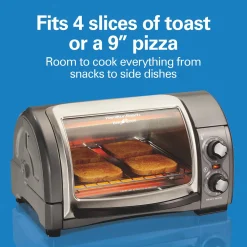 Easy Reach® 4 Slice Toaster Oven with Roll-Top Door
