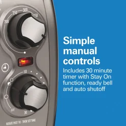 Easy Reach® 4 Slice Toaster Oven with Roll-Top Door