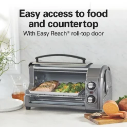 Easy Reach® 4 Slice Toaster Oven with Roll-Top Door