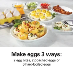 Egg Bites Maker with Hard-Boiled Eggs Insert, Teal