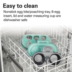 Egg Bites Maker with Hard-Boiled Eggs Insert, Teal