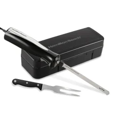 Electric Knife Set with Cool-Touch Ergonomic Handle and Storage Case