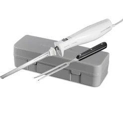 Electric Knife Set with Fork and Case
