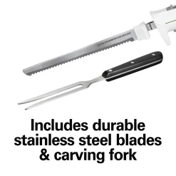Electric Knife Set with Fork and Case