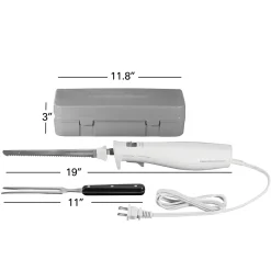 Electric Knife Set with Fork and Case