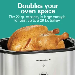 Electric Roaster Oven 22 Quarts, Stainless Steel
