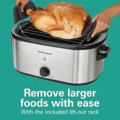 Electric Roaster Oven 22 Quarts, Stainless Steel