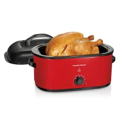 Electric Roaster Oven, 22 Quarts, Red