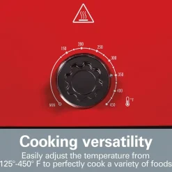 Electric Roaster Oven, 22 Quarts, Red