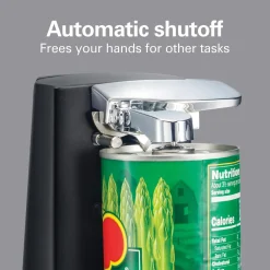 Extra-Tall Can Opener with Removable Cutting Lever, Black