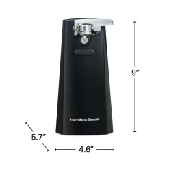 Extra-Tall Can Opener with Removable Cutting Lever, Black