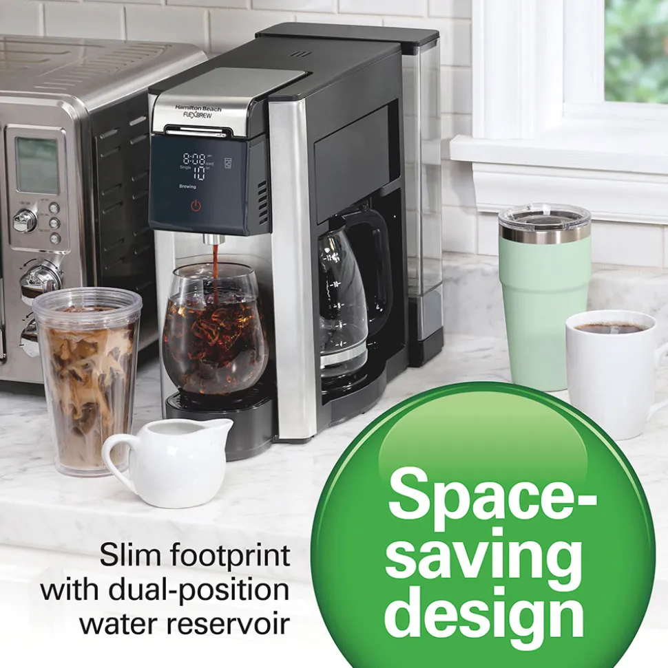 FlexBrew® Advanced 5-in-1 Coffee Maker, Removable Dual-Position, Black & Stainless