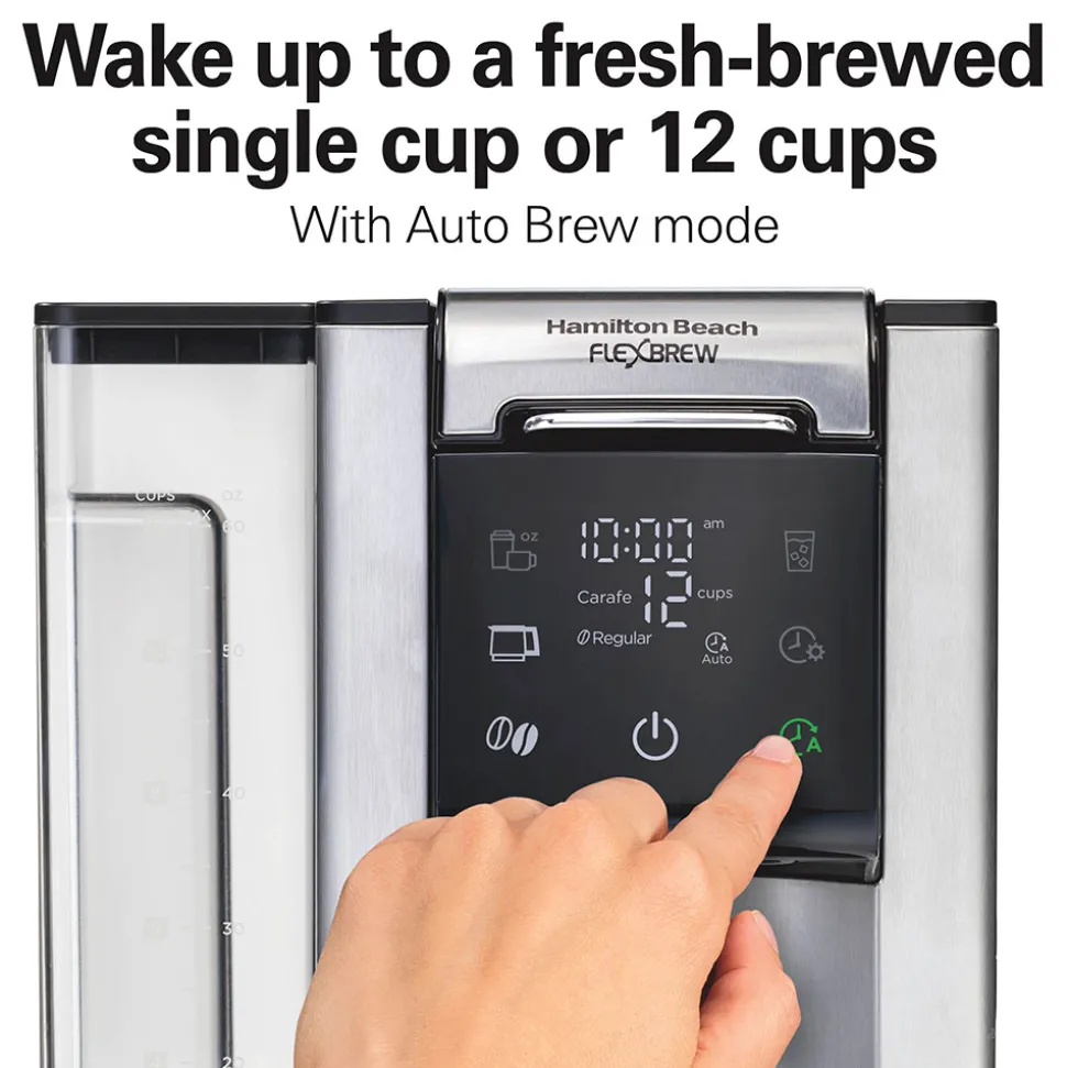 FlexBrew® Advanced 5-in-1 Coffee Maker, Removable Dual-Position, Black & Stainless