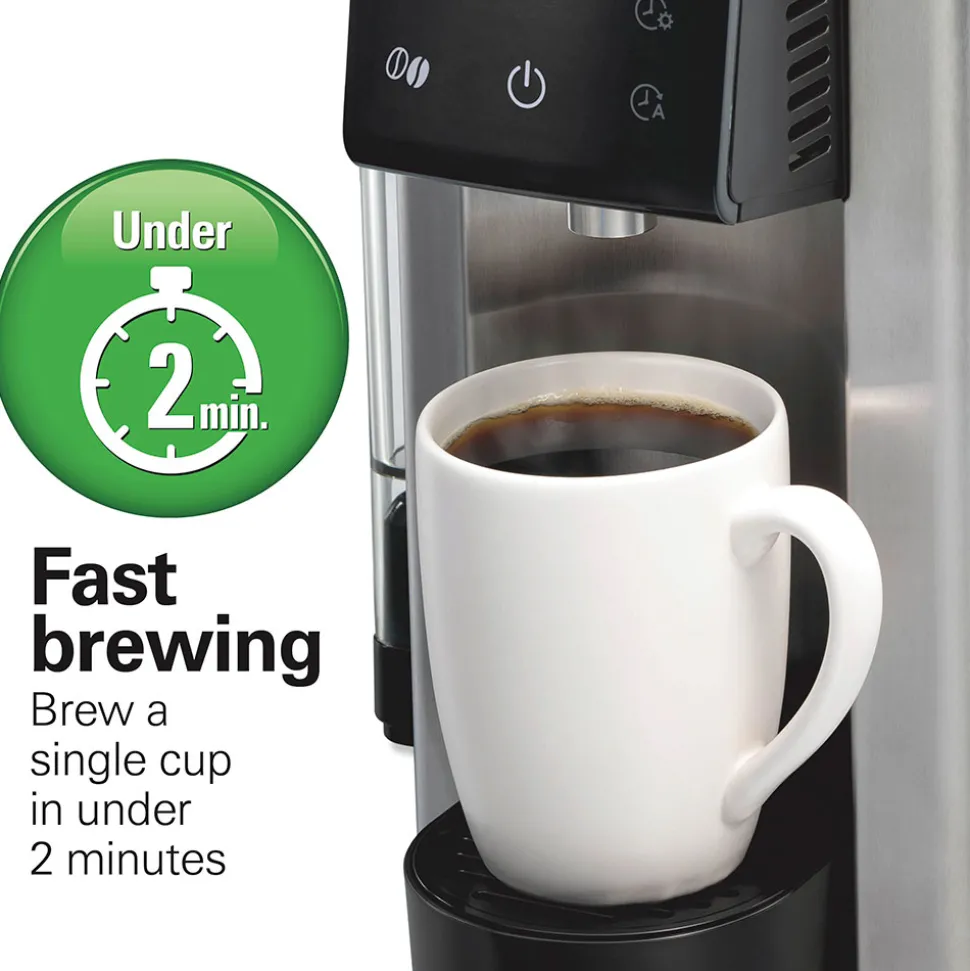 FlexBrew® Advanced 5-in-1 Coffee Maker, Removable Dual-Position, Black & Stainless