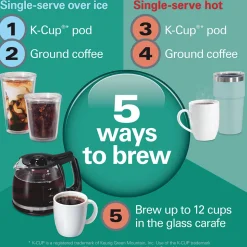 FlexBrew® Advanced 5-in-1 Coffee Maker, Removable Dual-Position, Black