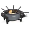 Fondue Pot, Gray and Black