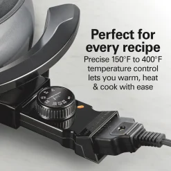 Fondue Pot, Gray and Black