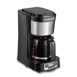 FrontFill® 5 Cup Compact Coffee Maker with Programmable Clock & Glass Carafe