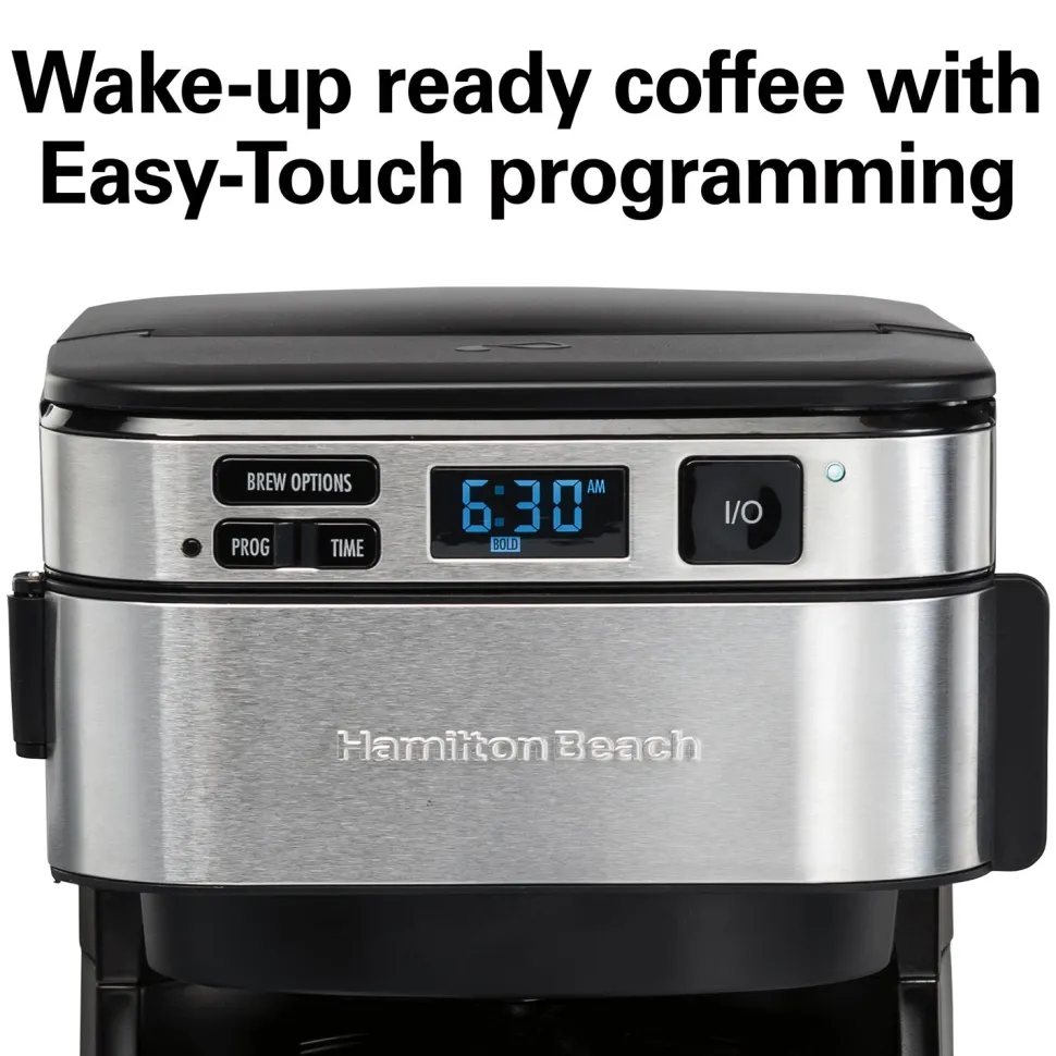 Front-Fill® 12 Cup Programmable Coffee Maker with Swing-Out Basket