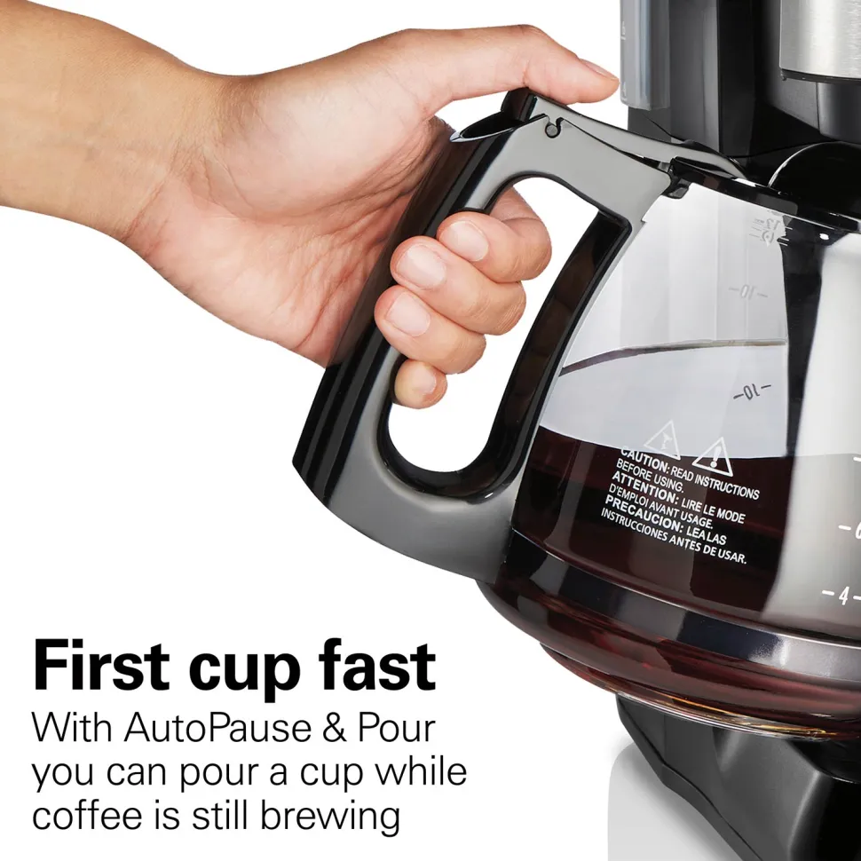 Front-Fill® 12 Cup Programmable Coffee Maker with Swing-Out Basket