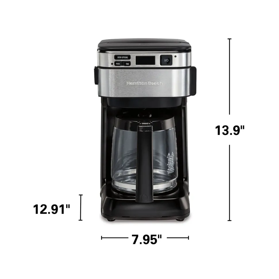 Front-Fill® 12 Cup Programmable Coffee Maker with Swing-Out Basket