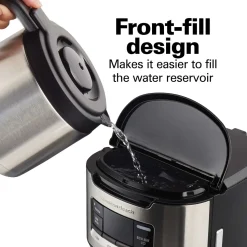 Front-Fill® 12 Cup Programmable Coffee Maker with Thermal Carafe Stainless Steel Accents