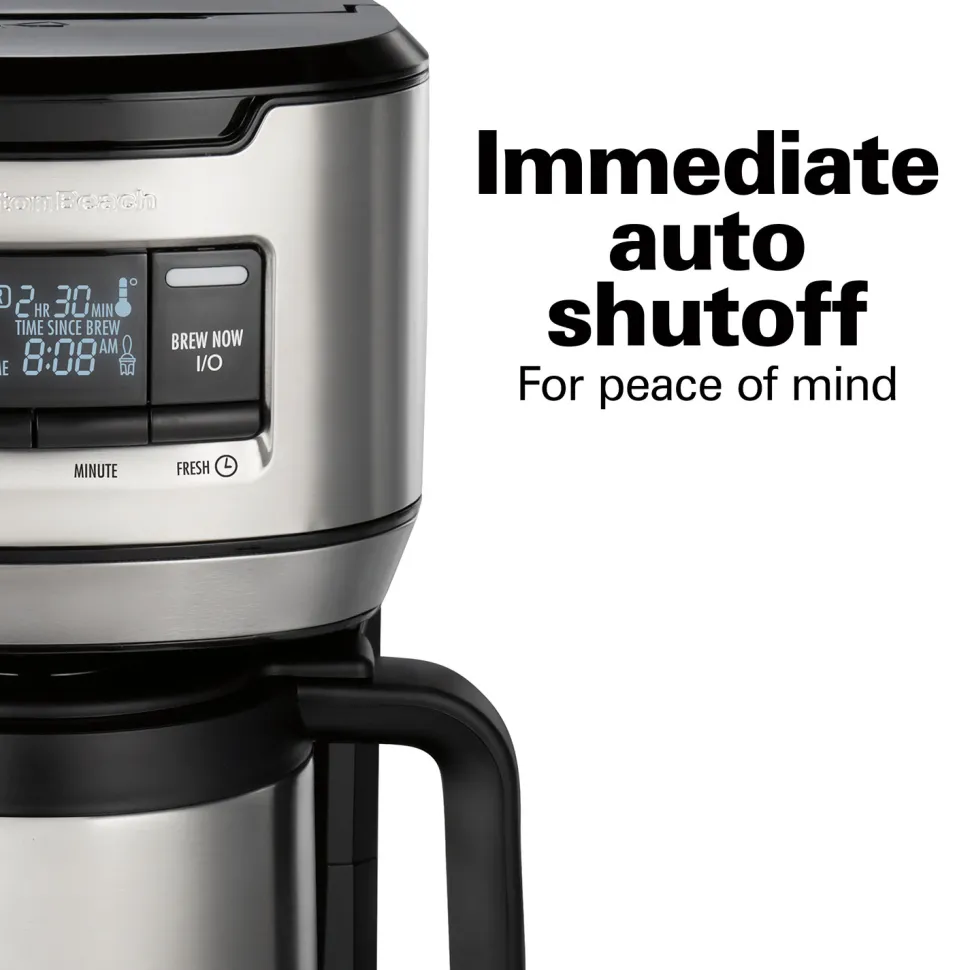 Front-Fill® 12 Cup Programmable Coffee Maker with Thermal Carafe Stainless Steel Accents