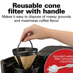 Front-Fill® 12 Cup Programmable Coffee Maker with Thermal Carafe Stainless Steel Accents